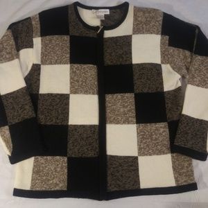 Dress barn womens medium full zip sweater